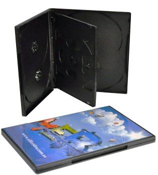 Sextuple DVD Case Black (14mm)